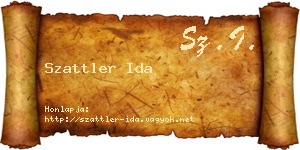 Szattler Ida névjegykártya